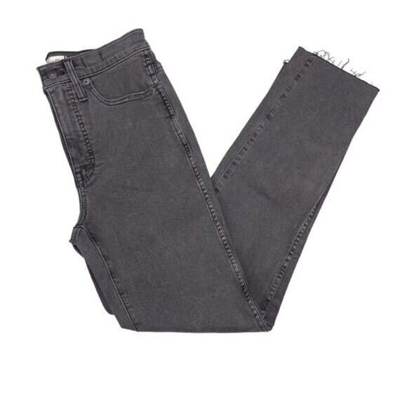 NWT MADEWELL Stovepipe High Rise Straight Slim Jean Sz 25 Raw Hem - Picture 3 of 9